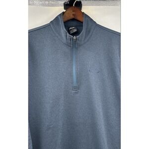 Oakley 1/4 Zip Pullover Sweater Men's Medium Blue logo